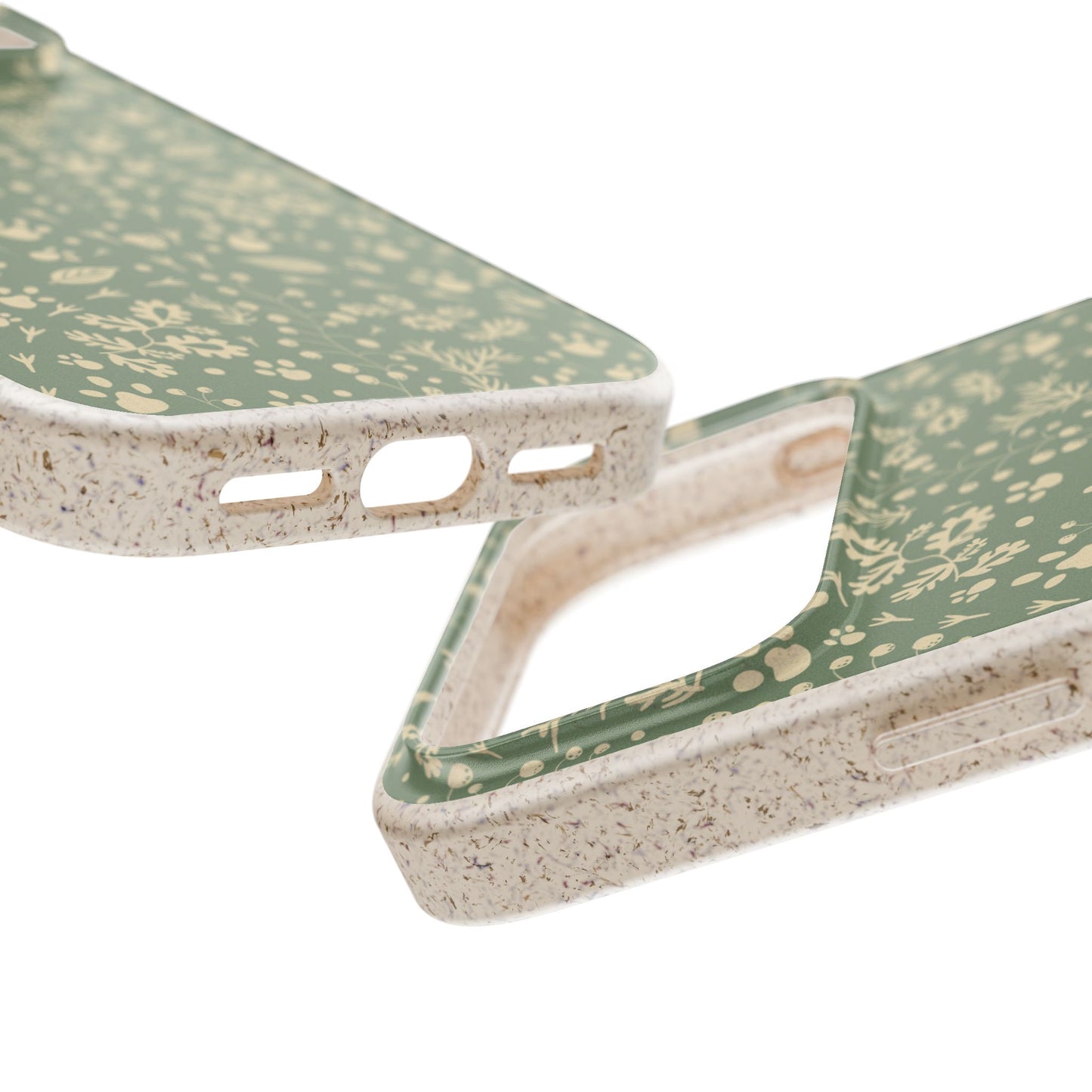 Biodegradable Floral Phone Case — Eco-Friendly Pleasant Green Wildflower Protection