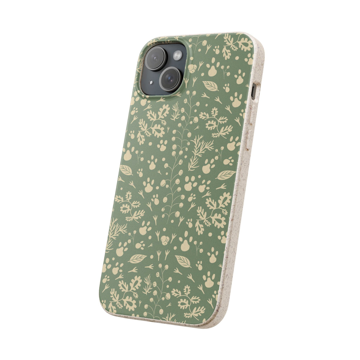 Biodegradable Floral Phone Case — Eco-Friendly Pleasant Green Wildflower Protection