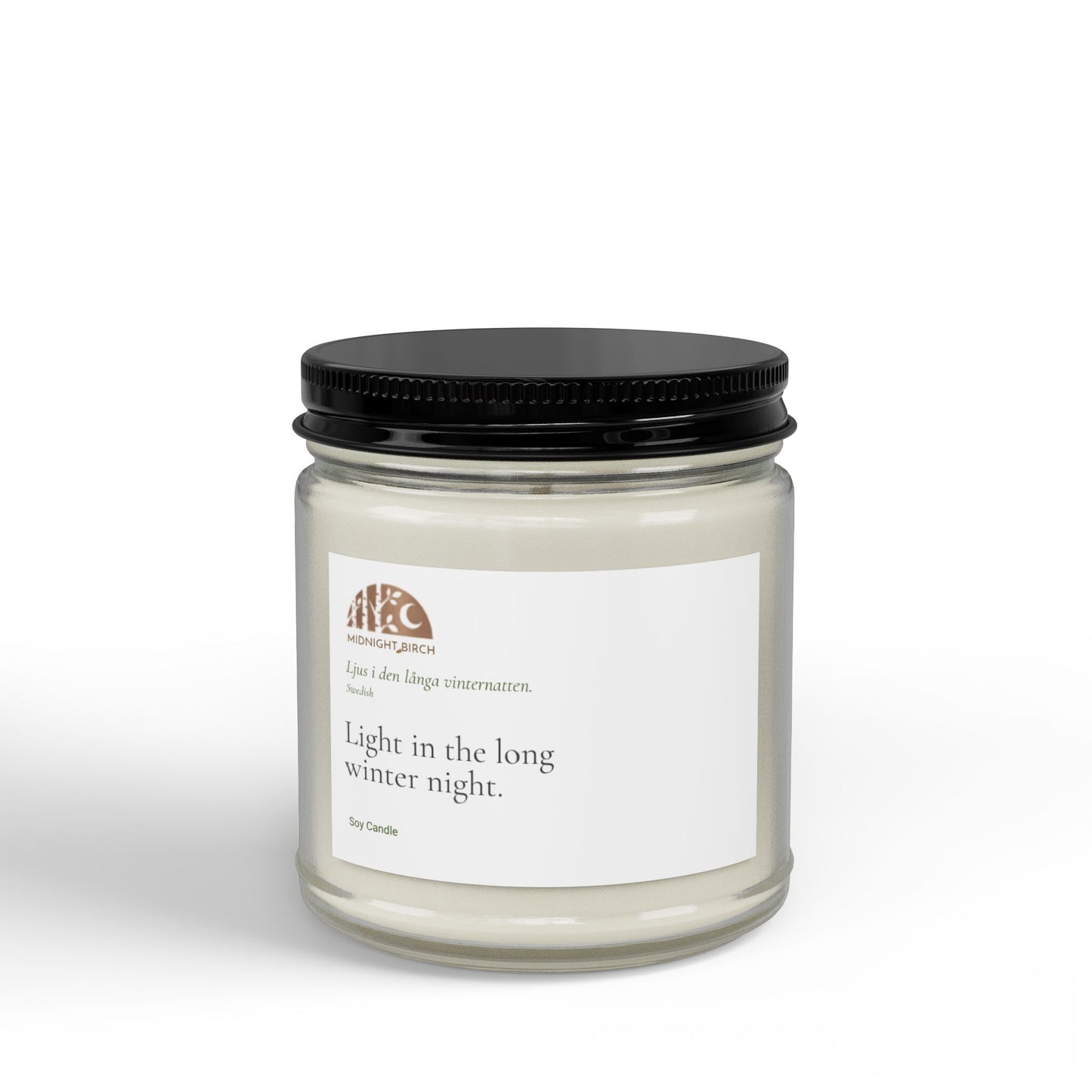 VINTERRO Soy Candle — “Light in the Long Winter Night” Amber Jar (4oz & 9oz)