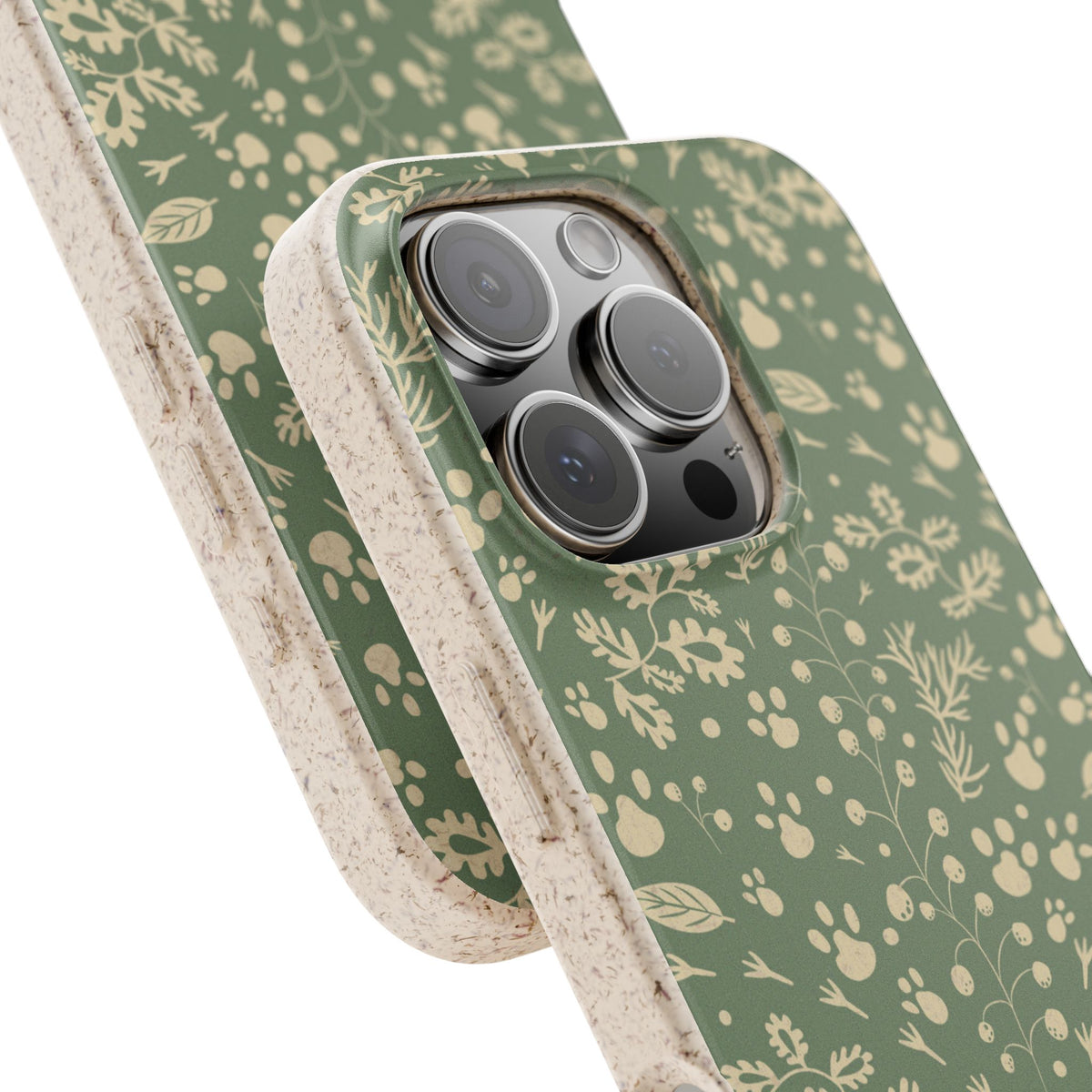 Biodegradable Floral Phone Case — Eco-Friendly Pleasant Green Wildflower Protection