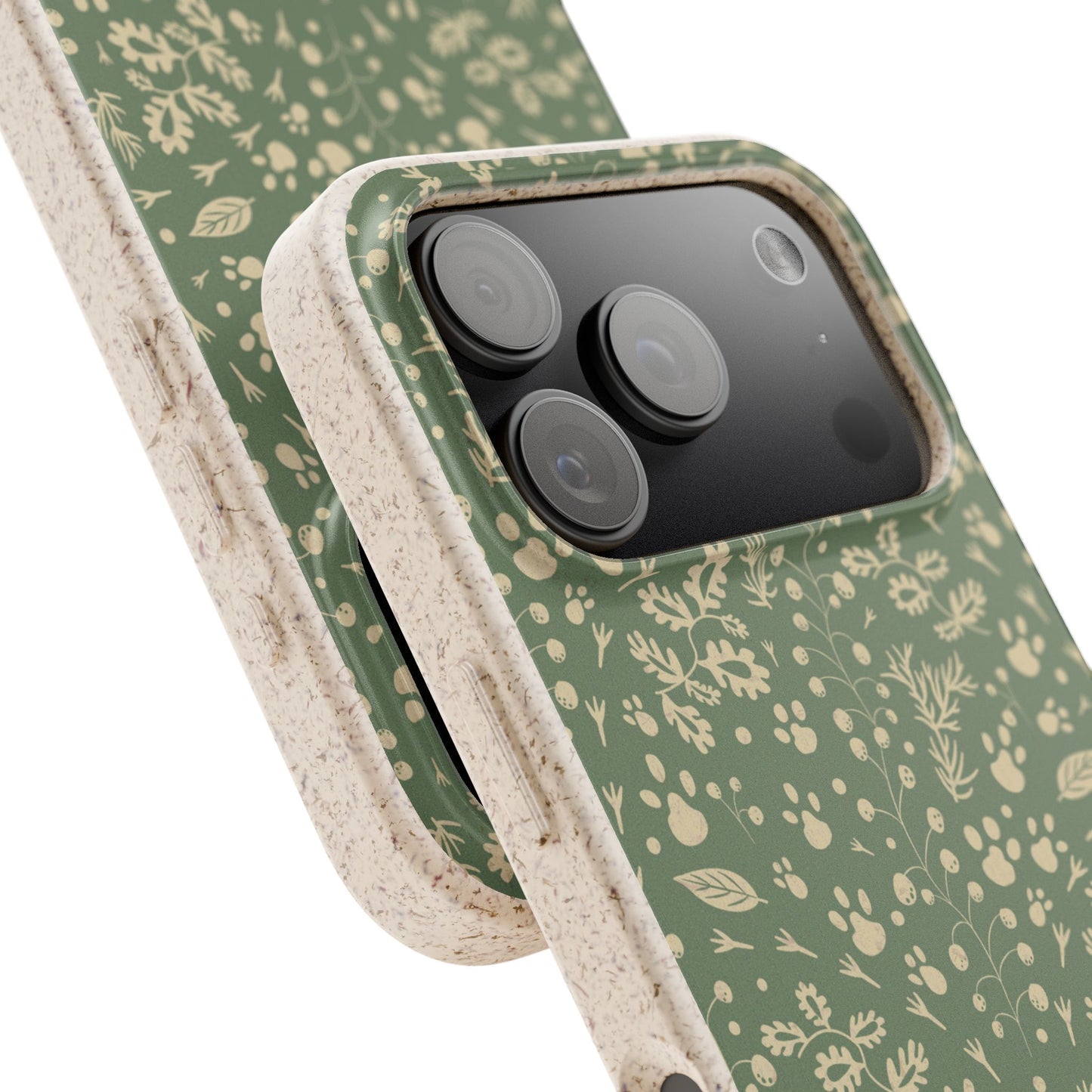 Biodegradable Floral Phone Case — Eco-Friendly Pleasant Green Wildflower Protection