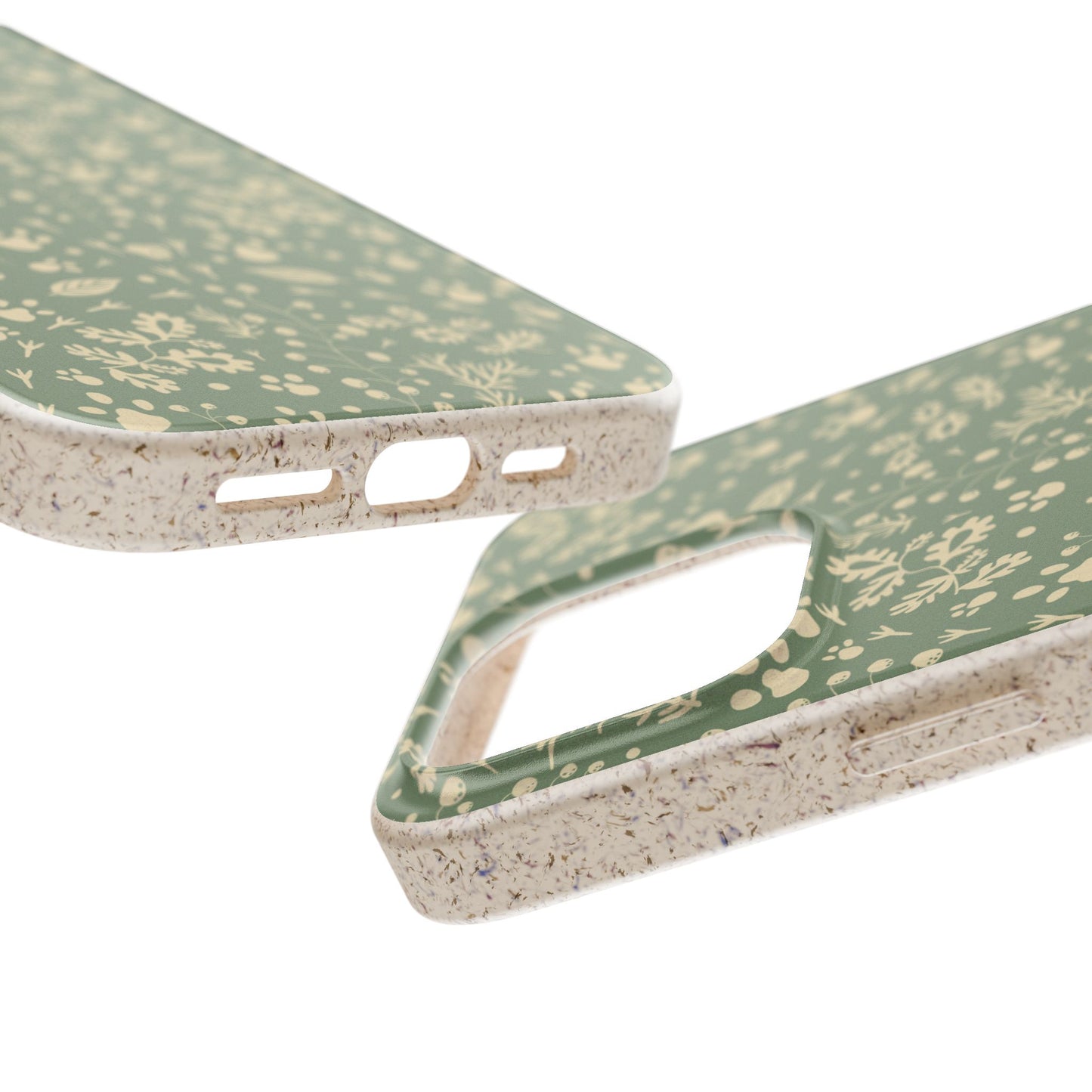 Biodegradable Floral Phone Case — Eco-Friendly Pleasant Green Wildflower Protection