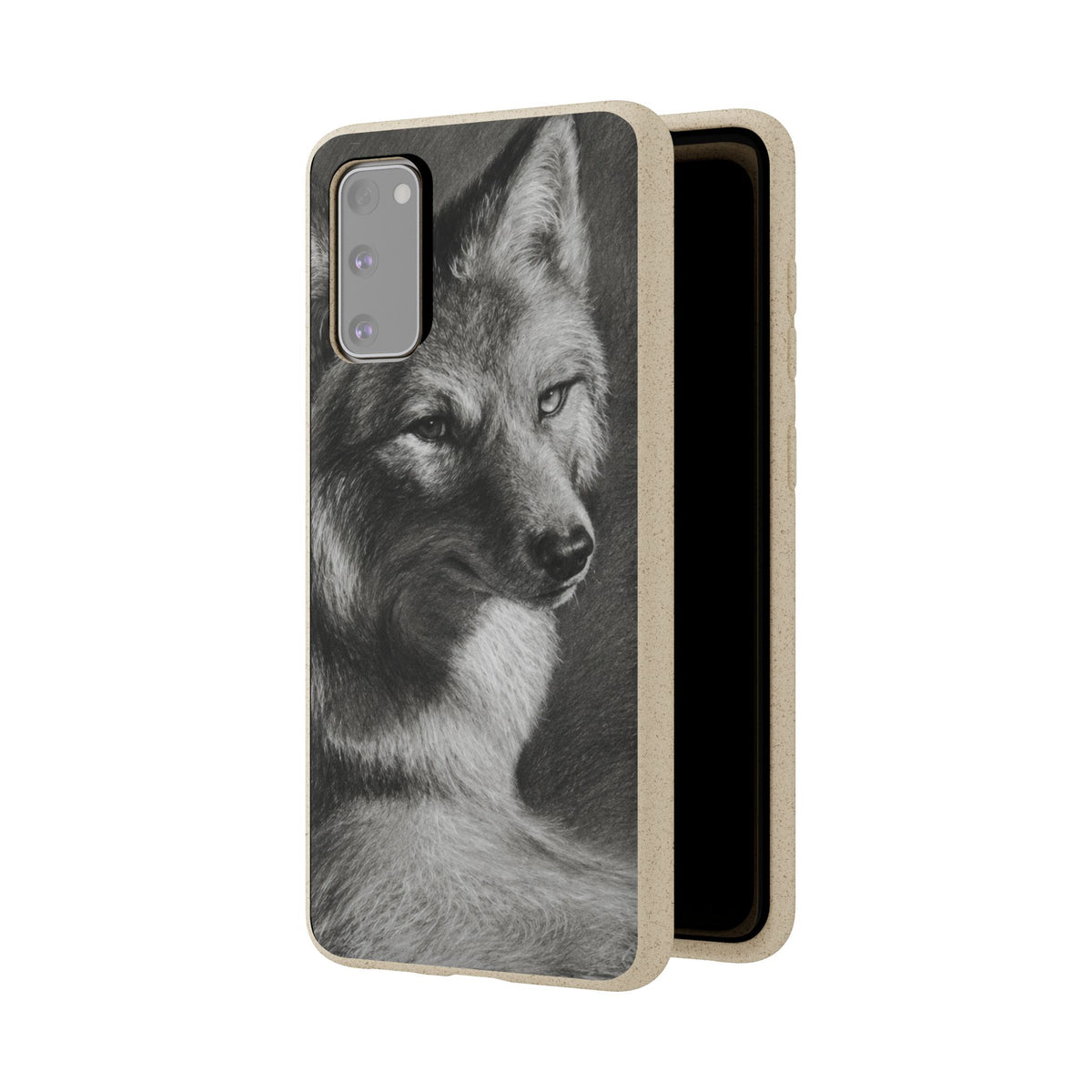 Wolf Portrait Biodegradable Phone Case — Eco-Friendly iPhone Cover