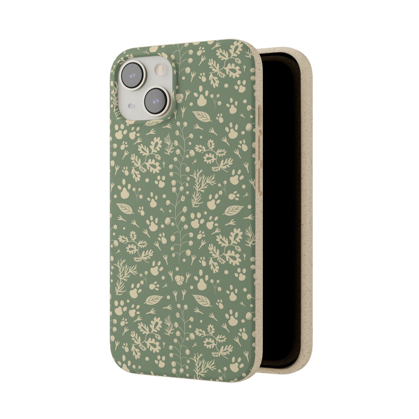 Biodegradable Floral Phone Case — Eco-Friendly Pleasant Green Wildflower Protection