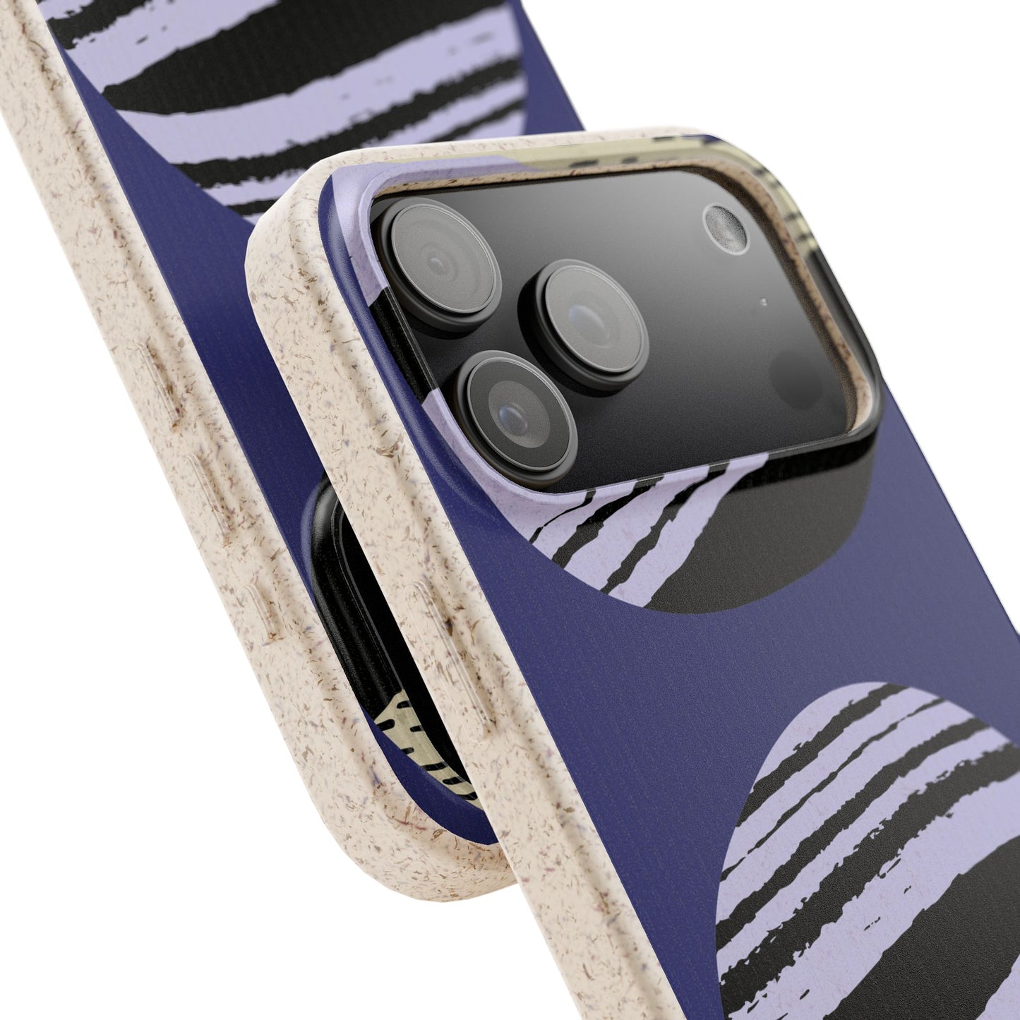Biodegradable Phone Case — Abstract Striped Circles Eco Cover