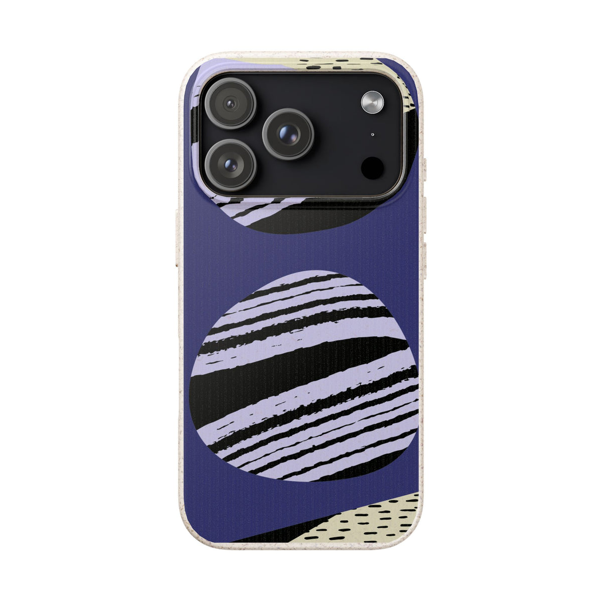 Biodegradable Phone Case — Abstract Striped Circles Eco Cover
