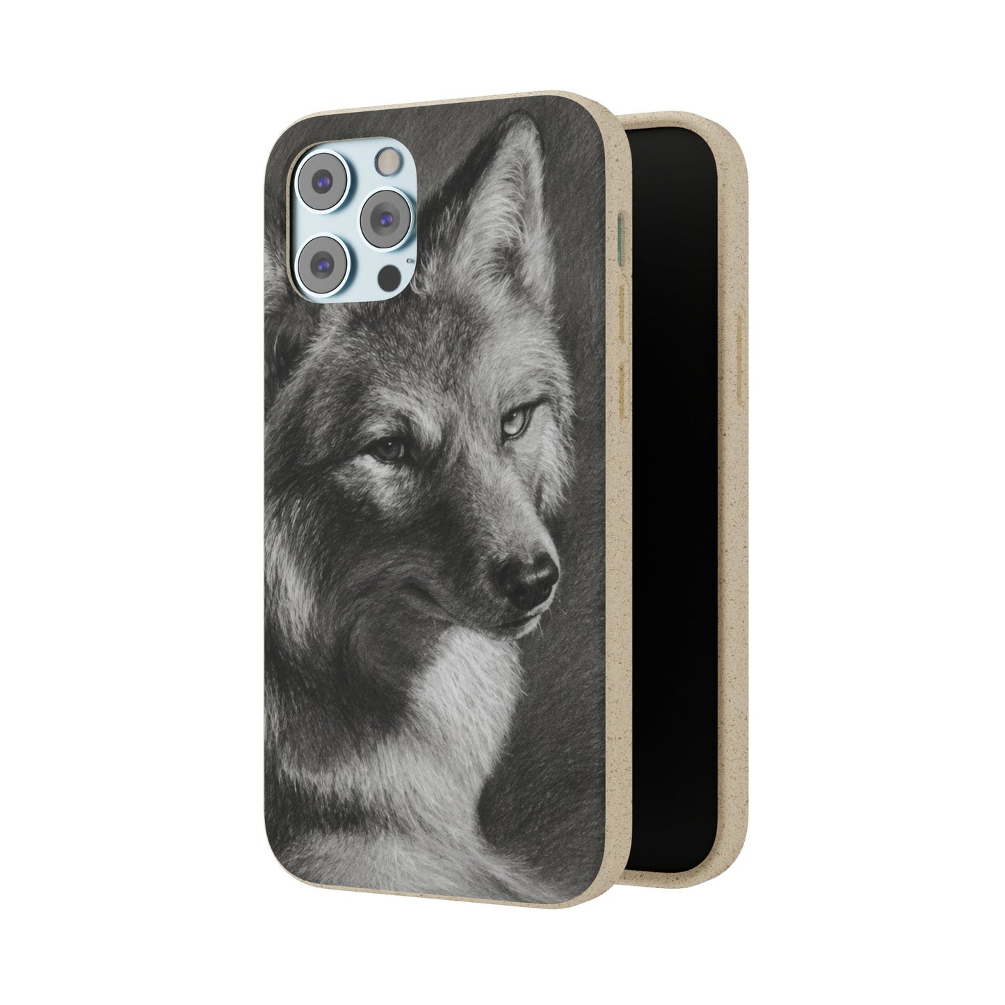 Wolf Portrait Biodegradable Phone Case — Eco-Friendly iPhone Cover