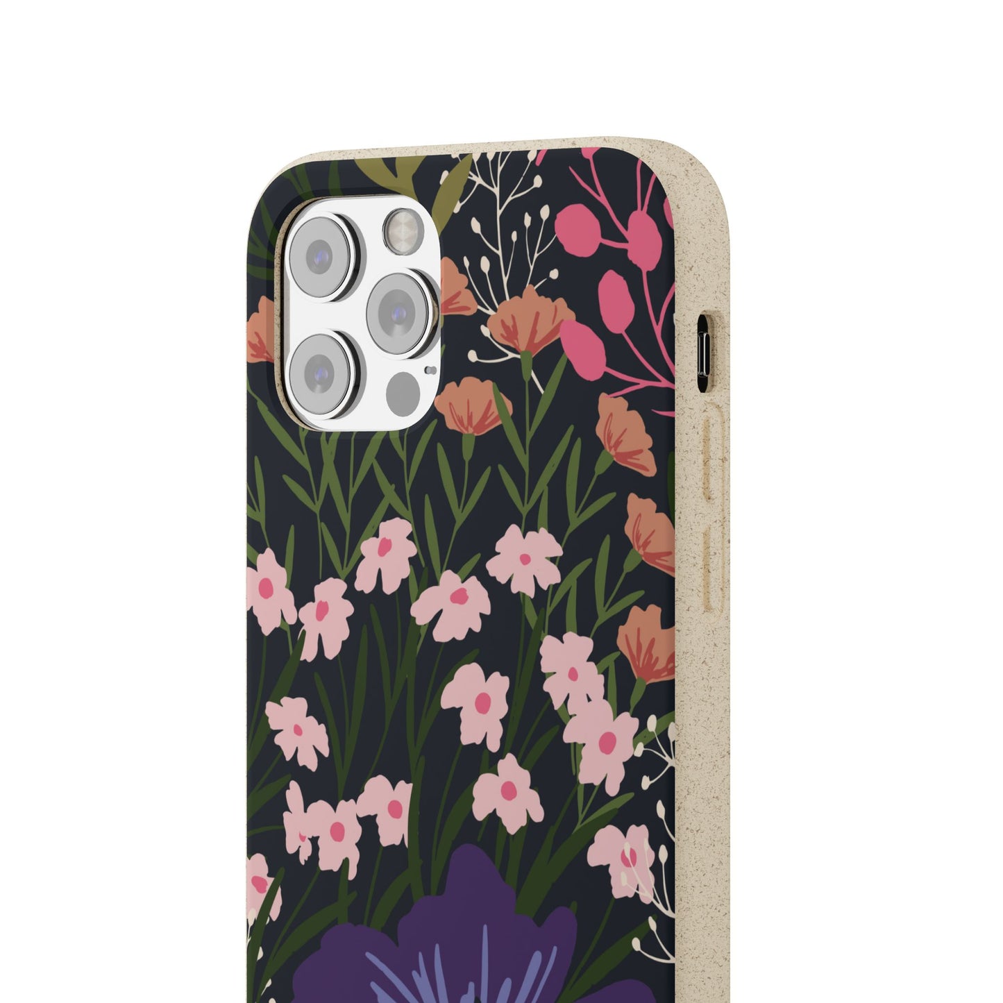 Floral Biodegradable Phone Case — Purple Wildflower Eco Phone Cover