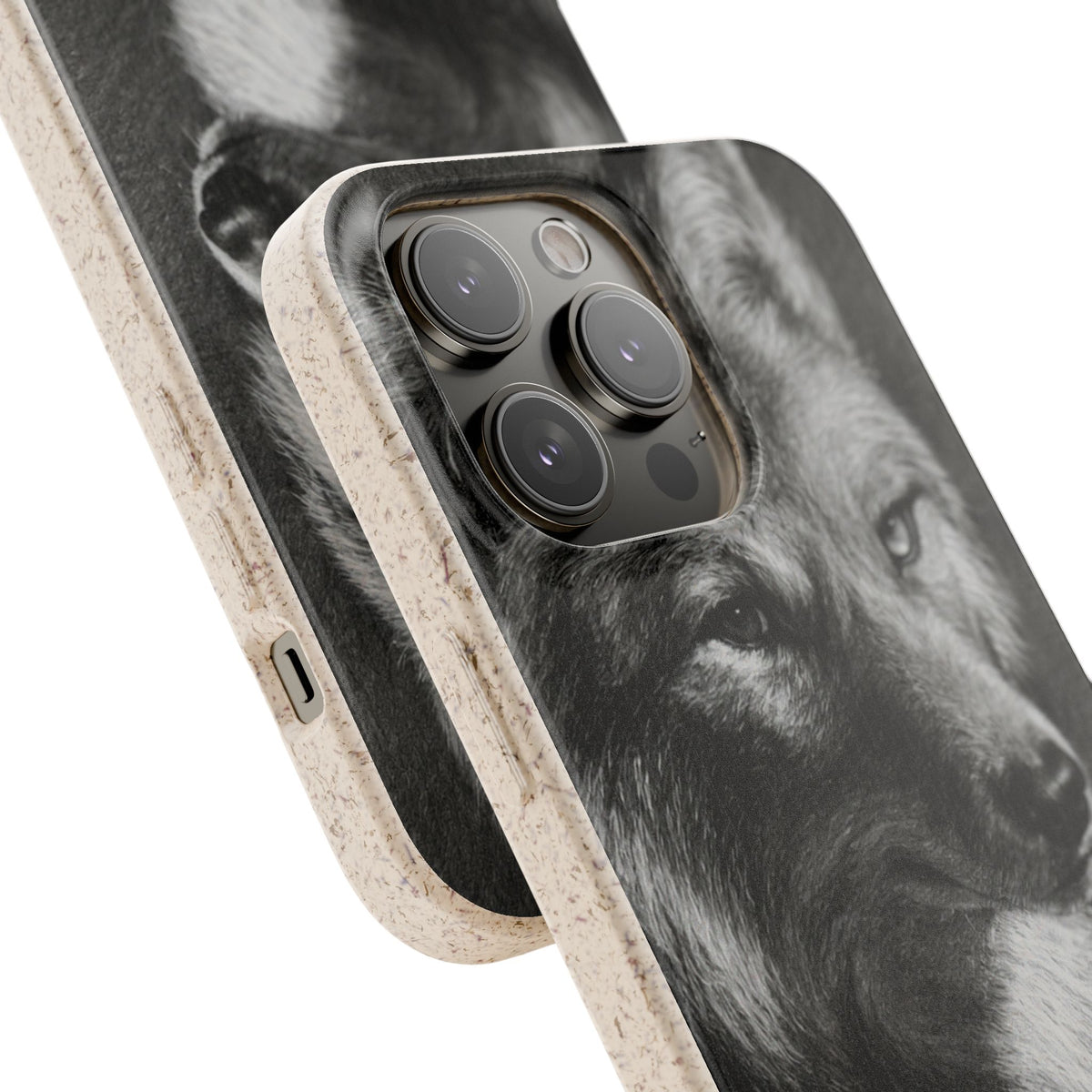 Wolf Portrait Biodegradable Phone Case — Eco-Friendly iPhone Cover