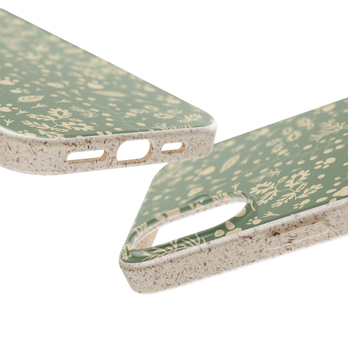 Biodegradable Floral Phone Case — Eco-Friendly Pleasant Green Wildflower Protection