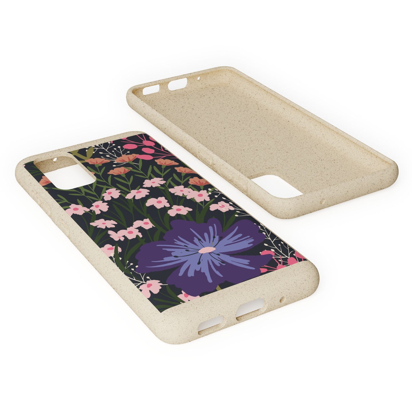 Floral Biodegradable Phone Case — Purple Wildflower Eco Phone Cover