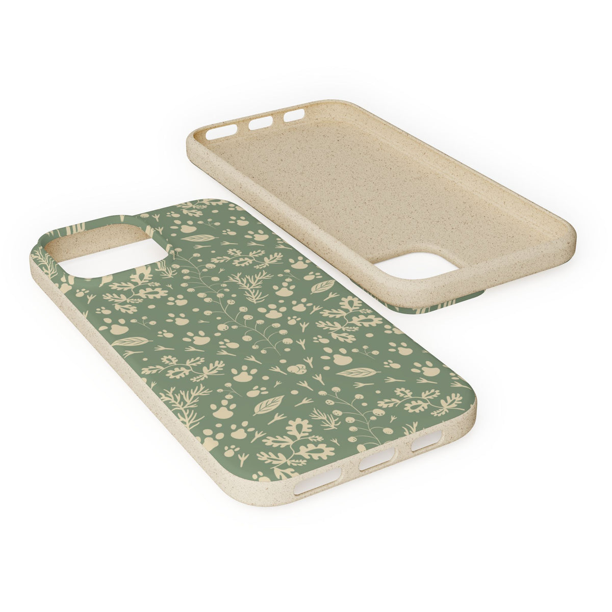 Biodegradable Floral Phone Case — Eco-Friendly Pleasant Green Wildflower Protection