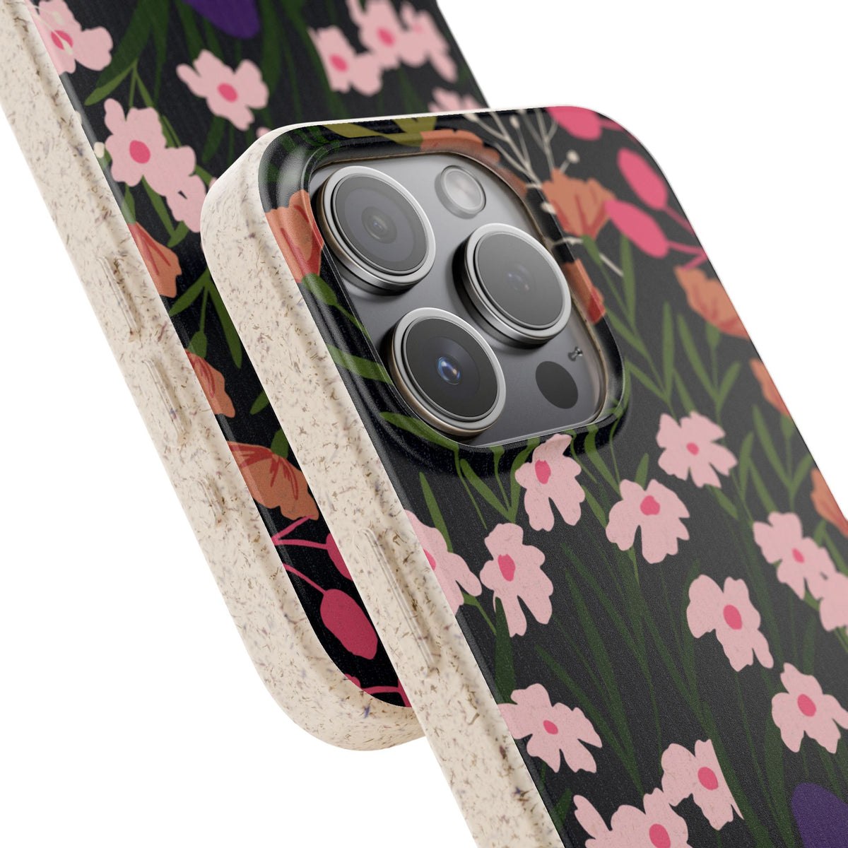 Floral Biodegradable Phone Case — Purple Wildflower Eco Phone Cover