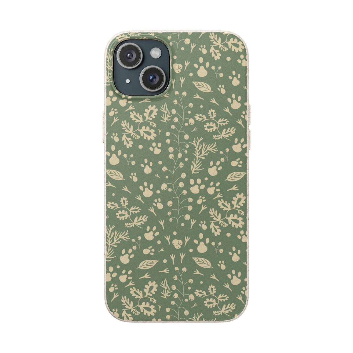 Biodegradable Floral Phone Case — Eco-Friendly Pleasant Green Wildflower Protection