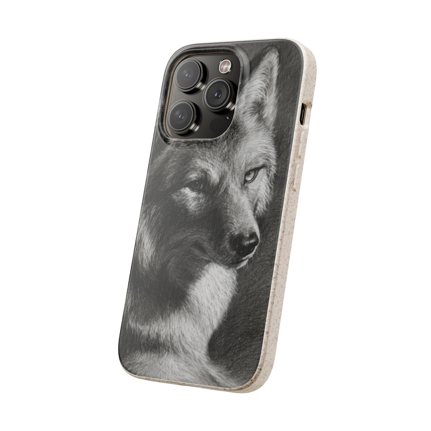 Wolf Portrait Biodegradable Phone Case — Eco-Friendly iPhone Cover