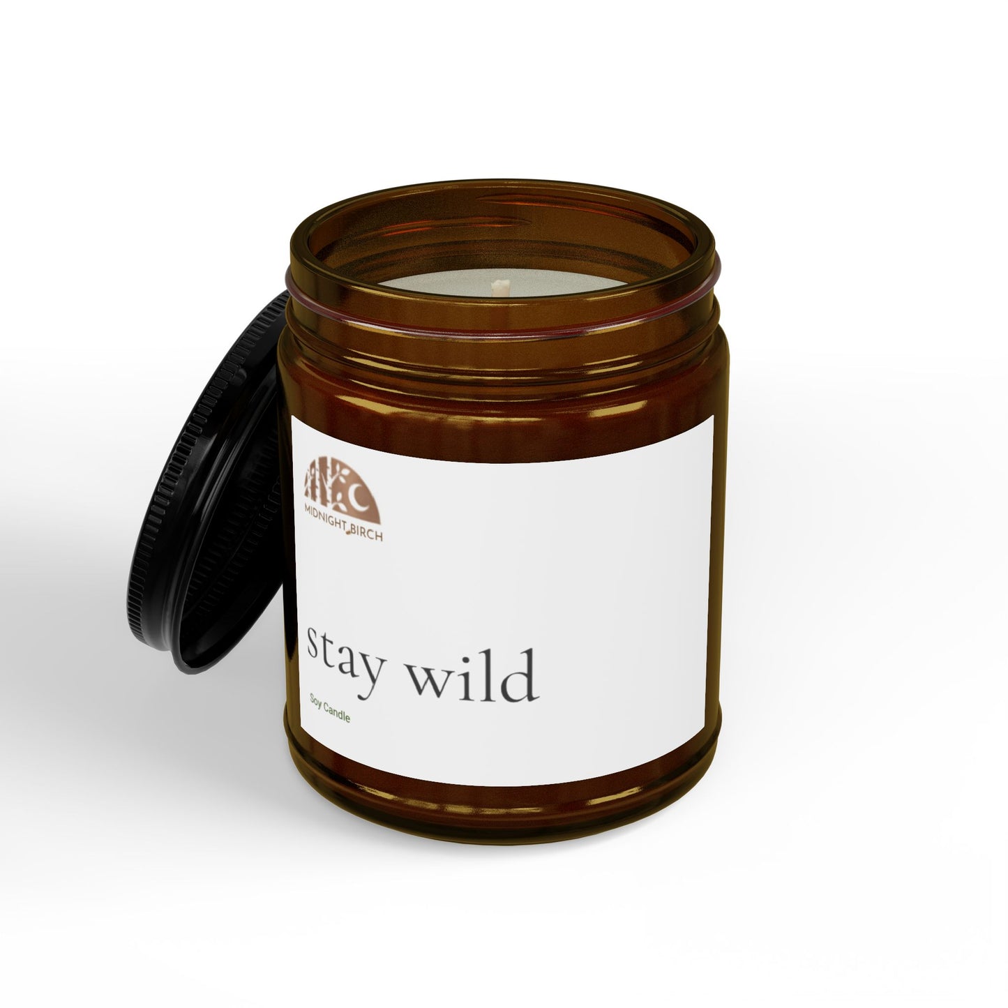 Stay Wild Soy Candle — Amber Jar Scented Candle (4oz & 9oz)