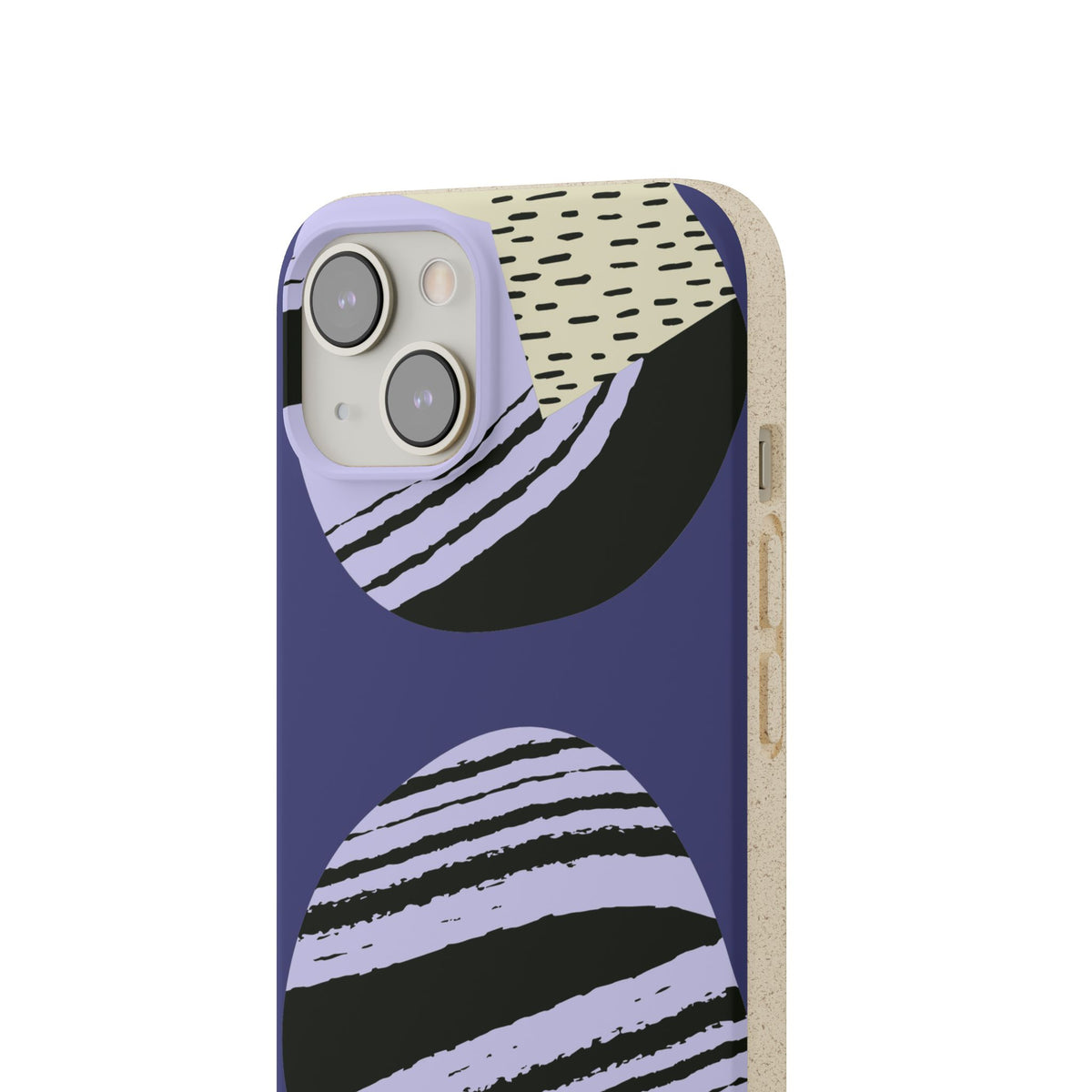 Biodegradable Phone Case — Abstract Striped Circles Eco Cover
