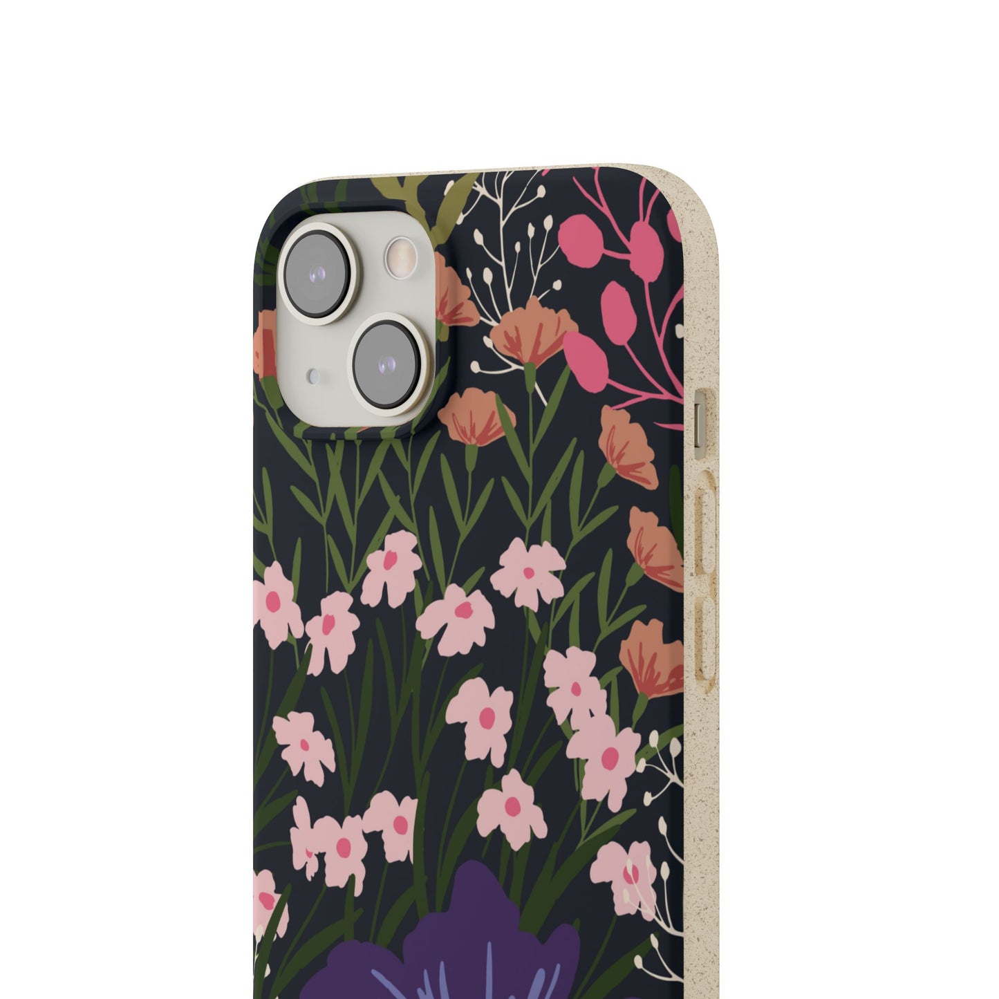 Floral Biodegradable Phone Case — Purple Wildflower Eco Phone Cover