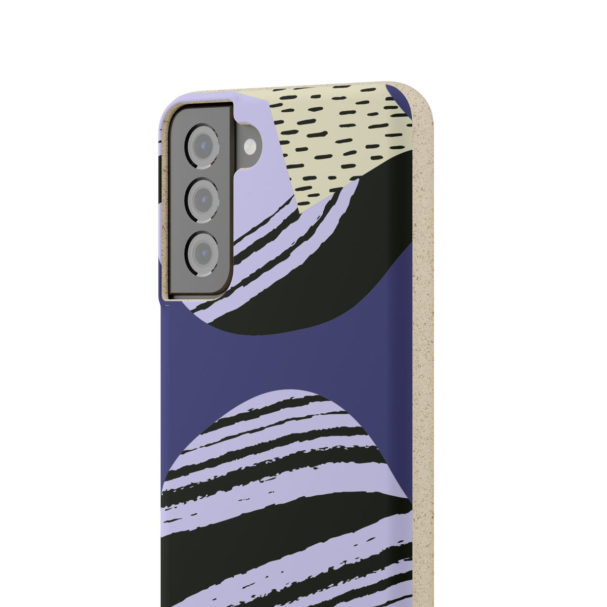Biodegradable Phone Case — Abstract Striped Circles Eco Cover