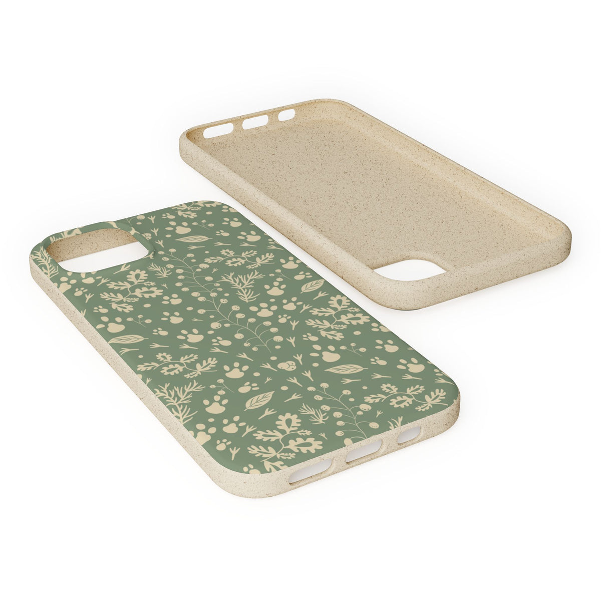 Biodegradable Floral Phone Case — Eco-Friendly Pleasant Green Wildflower Protection