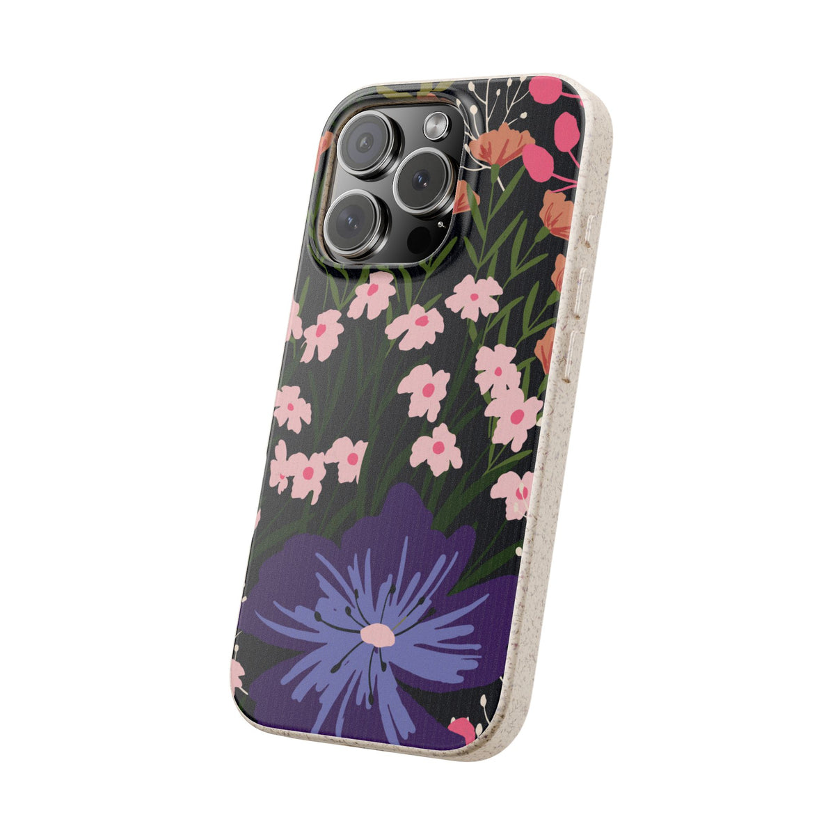 Floral Biodegradable Phone Case — Purple Wildflower Eco Phone Cover