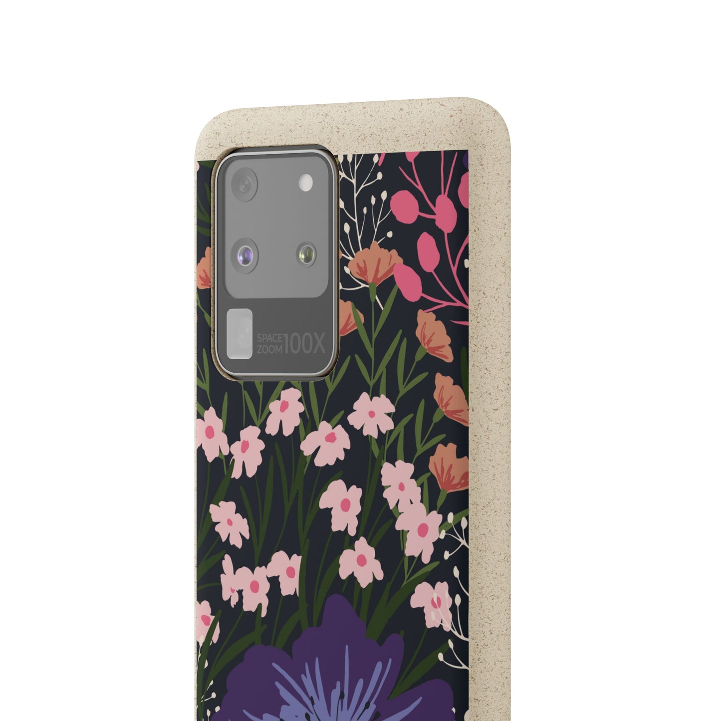 Floral Biodegradable Phone Case — Purple Wildflower Eco Phone Cover
