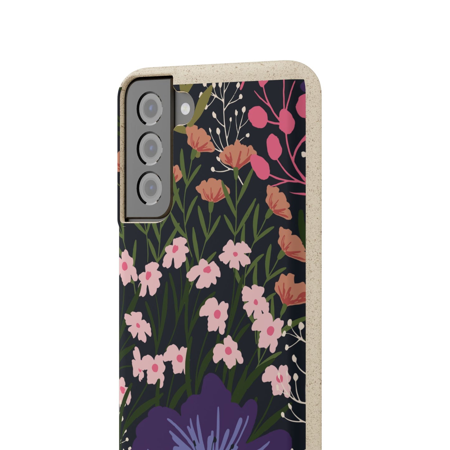 Floral Biodegradable Phone Case — Purple Wildflower Eco Phone Cover