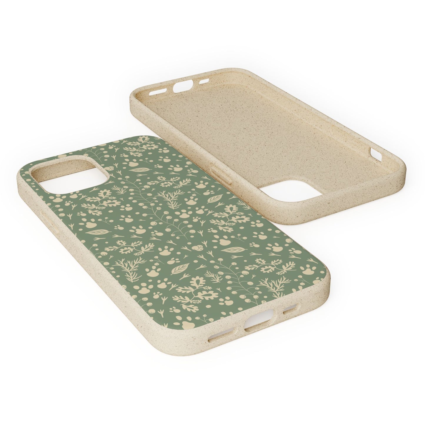 Biodegradable Floral Phone Case — Eco-Friendly Pleasant Green Wildflower Protection