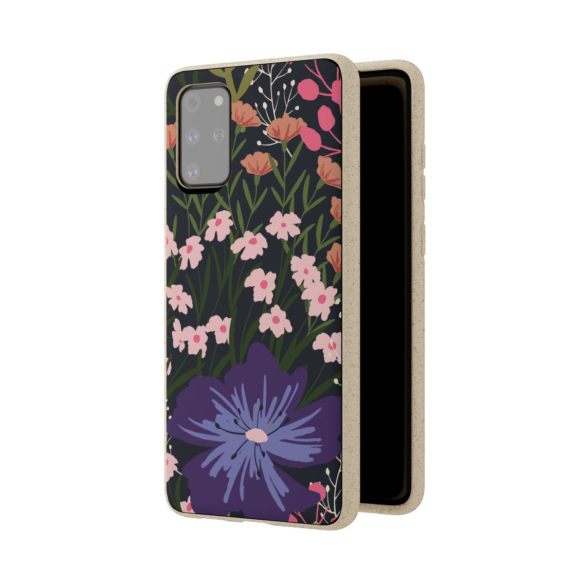 Floral Biodegradable Phone Case — Purple Wildflower Eco Phone Cover