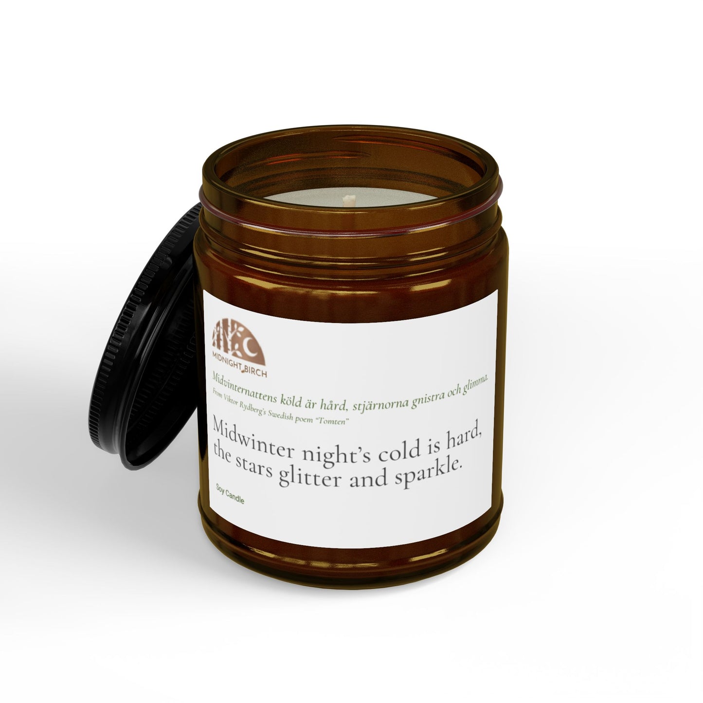 VINTERRO Soy Candle —“The stars glitter and sparkle.” (4oz & 9oz) Comfort Spice, Fresh Balsam, or Unscented.
