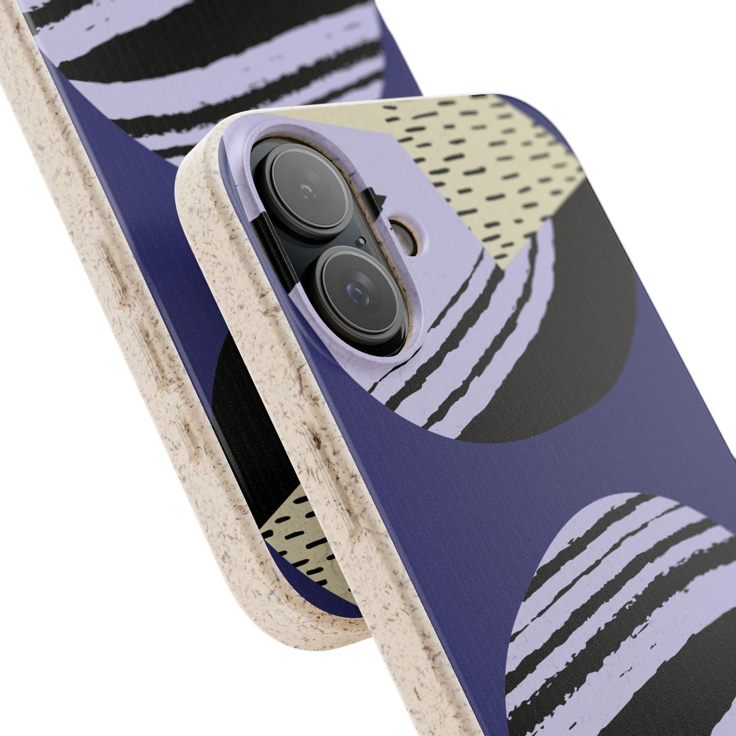 Biodegradable Phone Case — Abstract Striped Circles Eco Cover