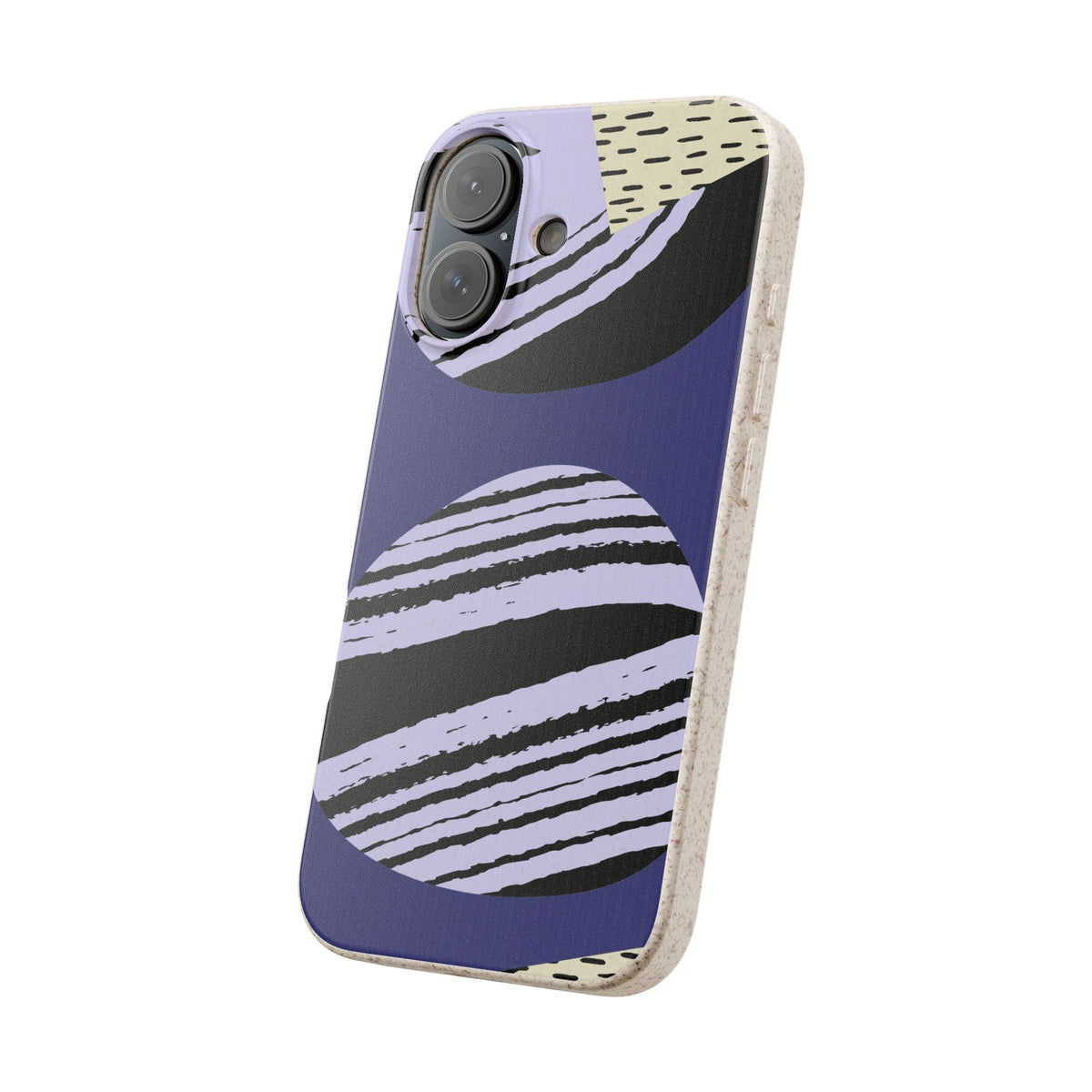 Biodegradable Phone Case — Abstract Striped Circles Eco Cover