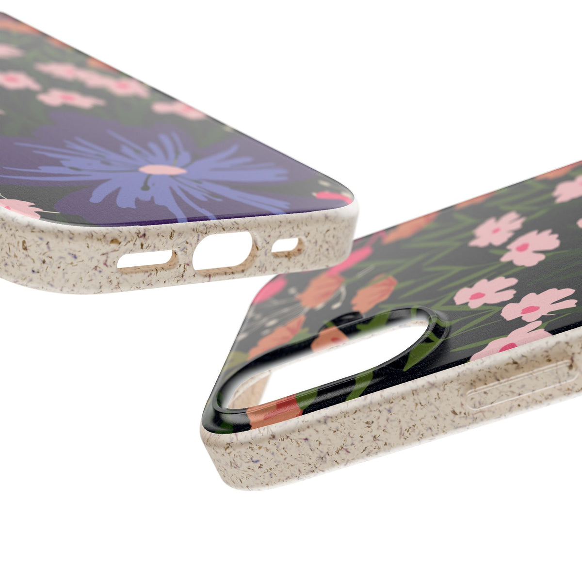 Floral Biodegradable Phone Case — Purple Wildflower Eco Phone Cover