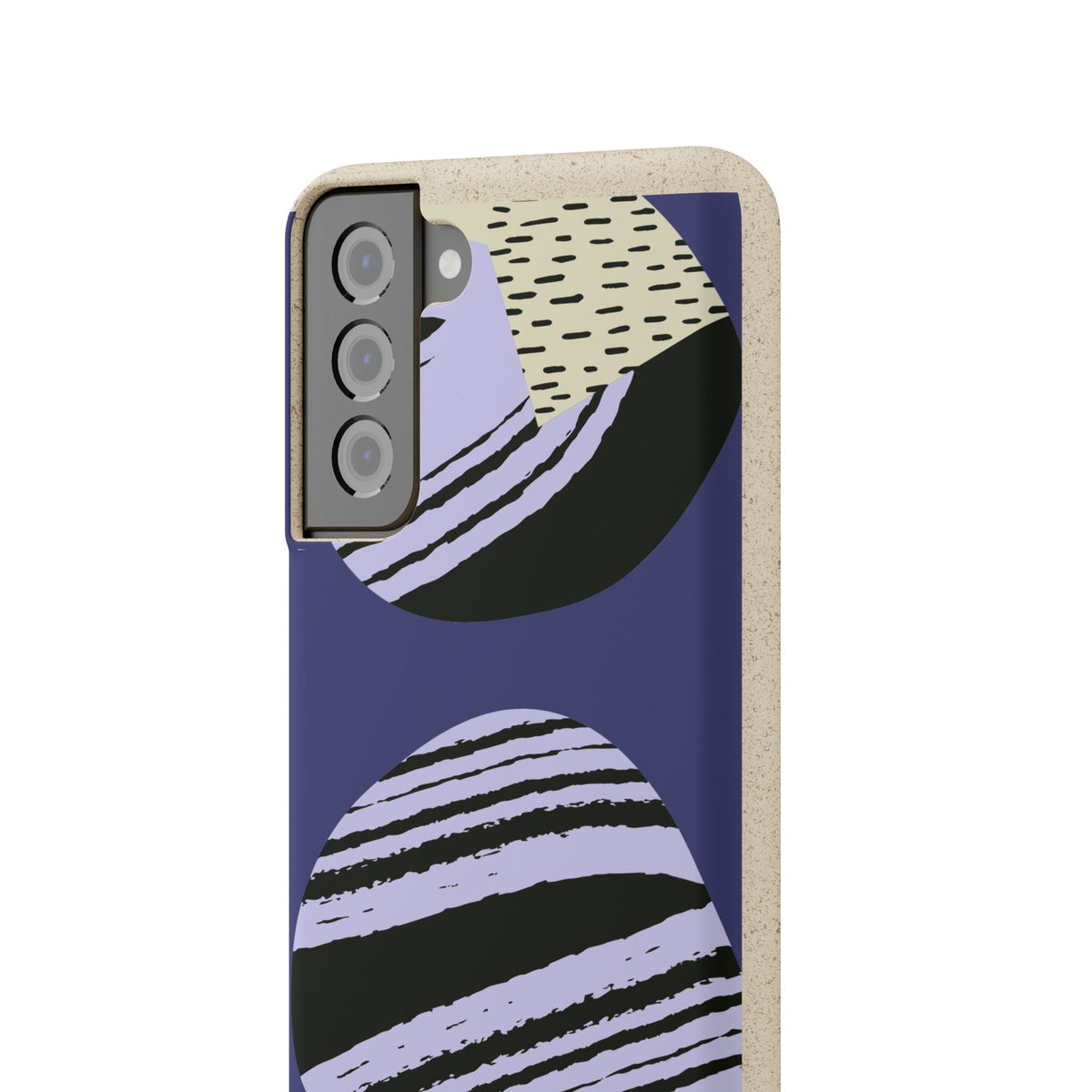 Biodegradable Phone Case — Abstract Striped Circles Eco Cover