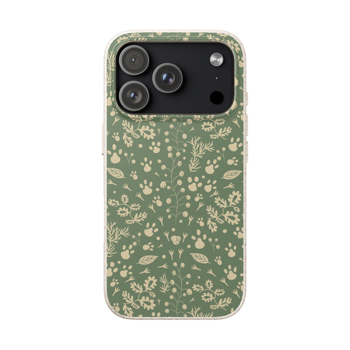 Biodegradable Floral Phone Case — Eco-Friendly Pleasant Green Wildflower Protection