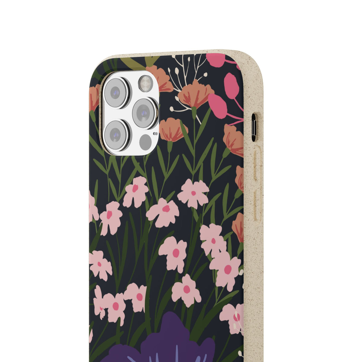 Floral Biodegradable Phone Case — Purple Wildflower Eco Phone Cover