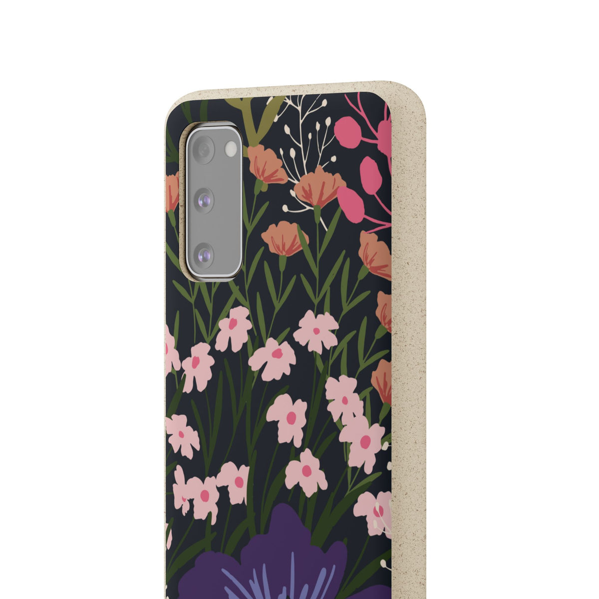 Floral Biodegradable Phone Case — Purple Wildflower Eco Phone Cover