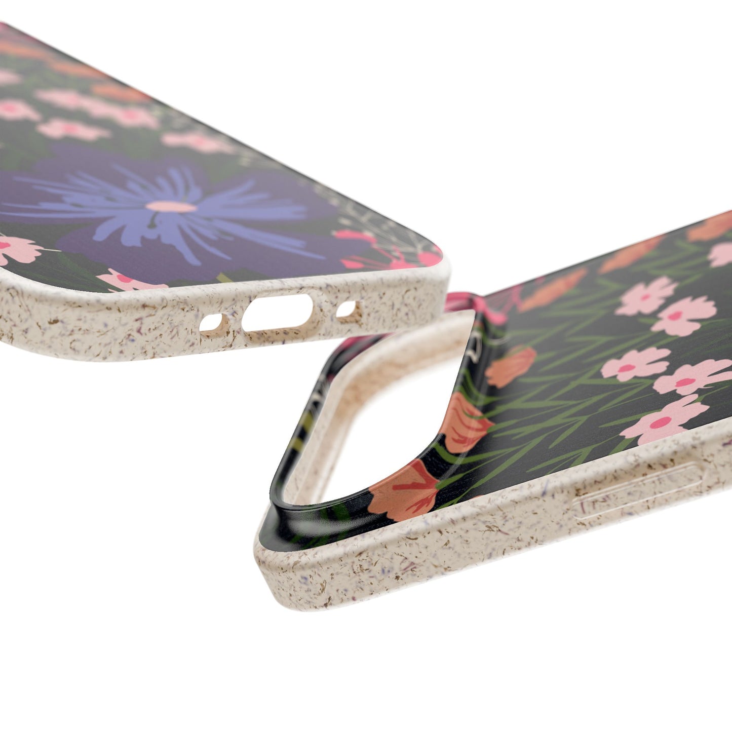 Floral Biodegradable Phone Case — Purple Wildflower Eco Phone Cover