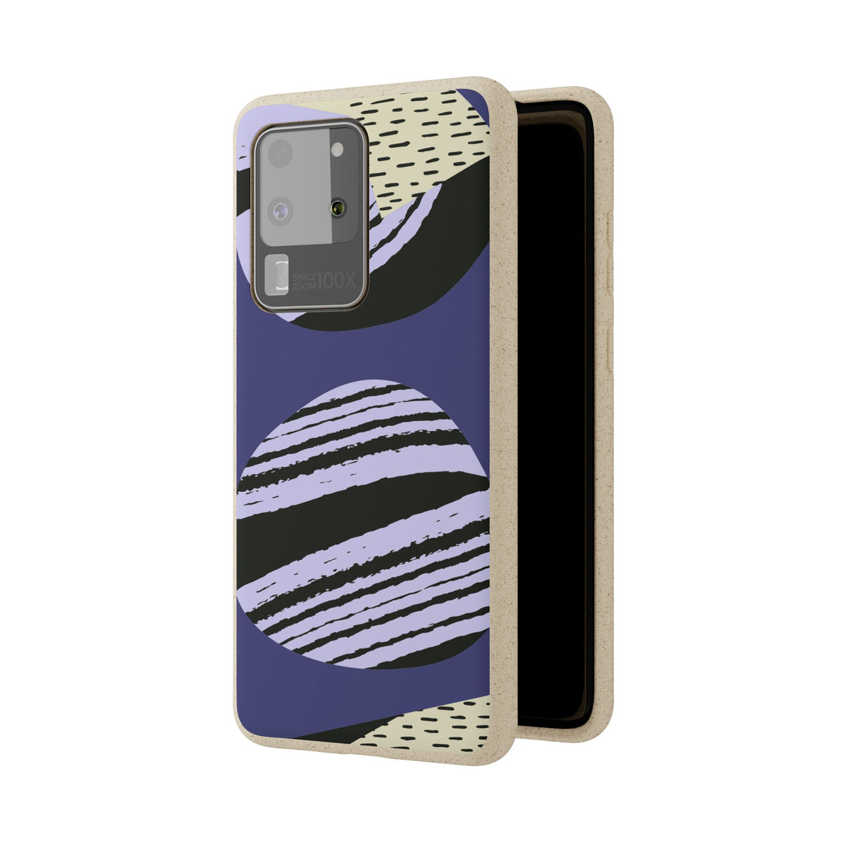 Biodegradable Phone Case — Abstract Striped Circles Eco Cover