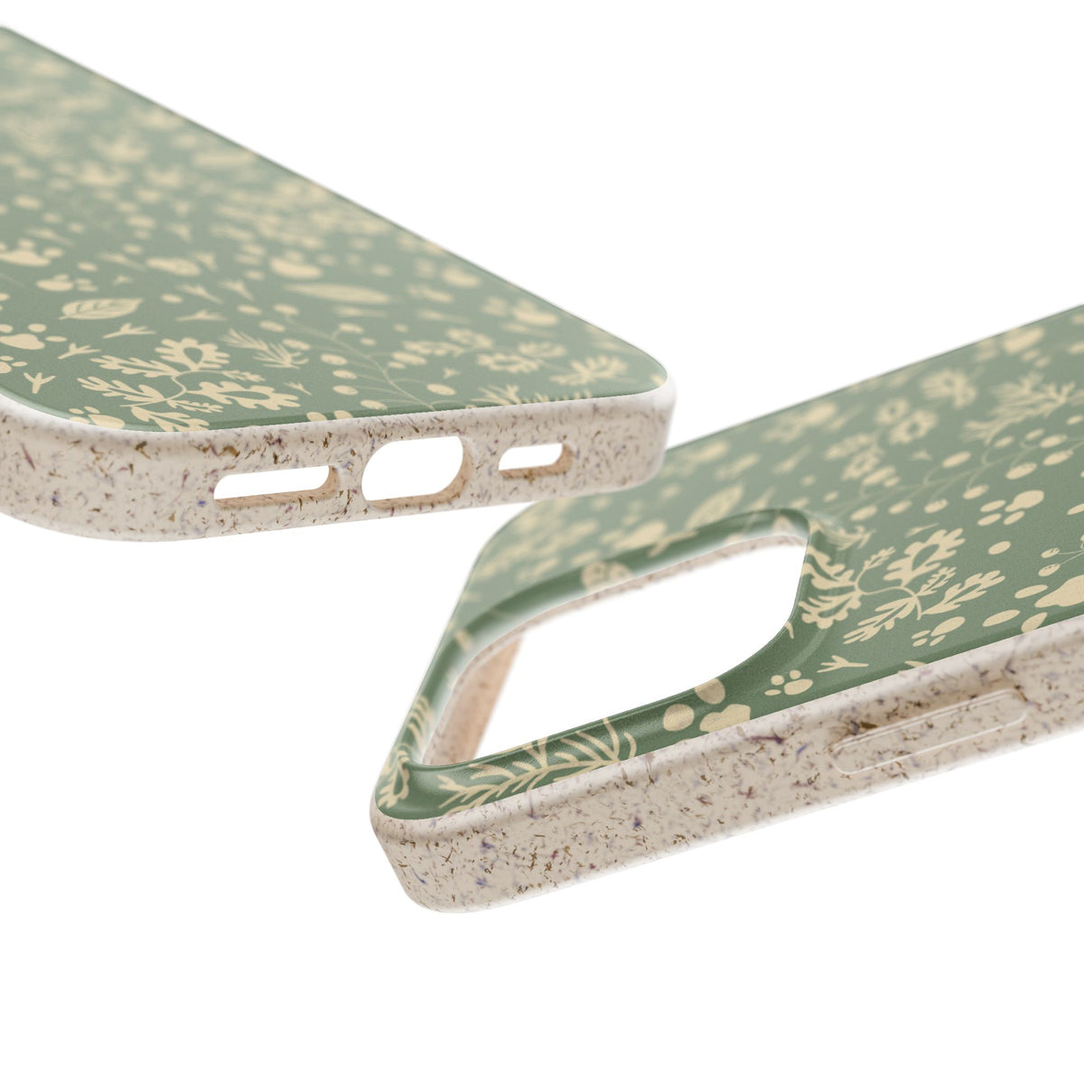 Biodegradable Floral Phone Case — Eco-Friendly Pleasant Green Wildflower Protection