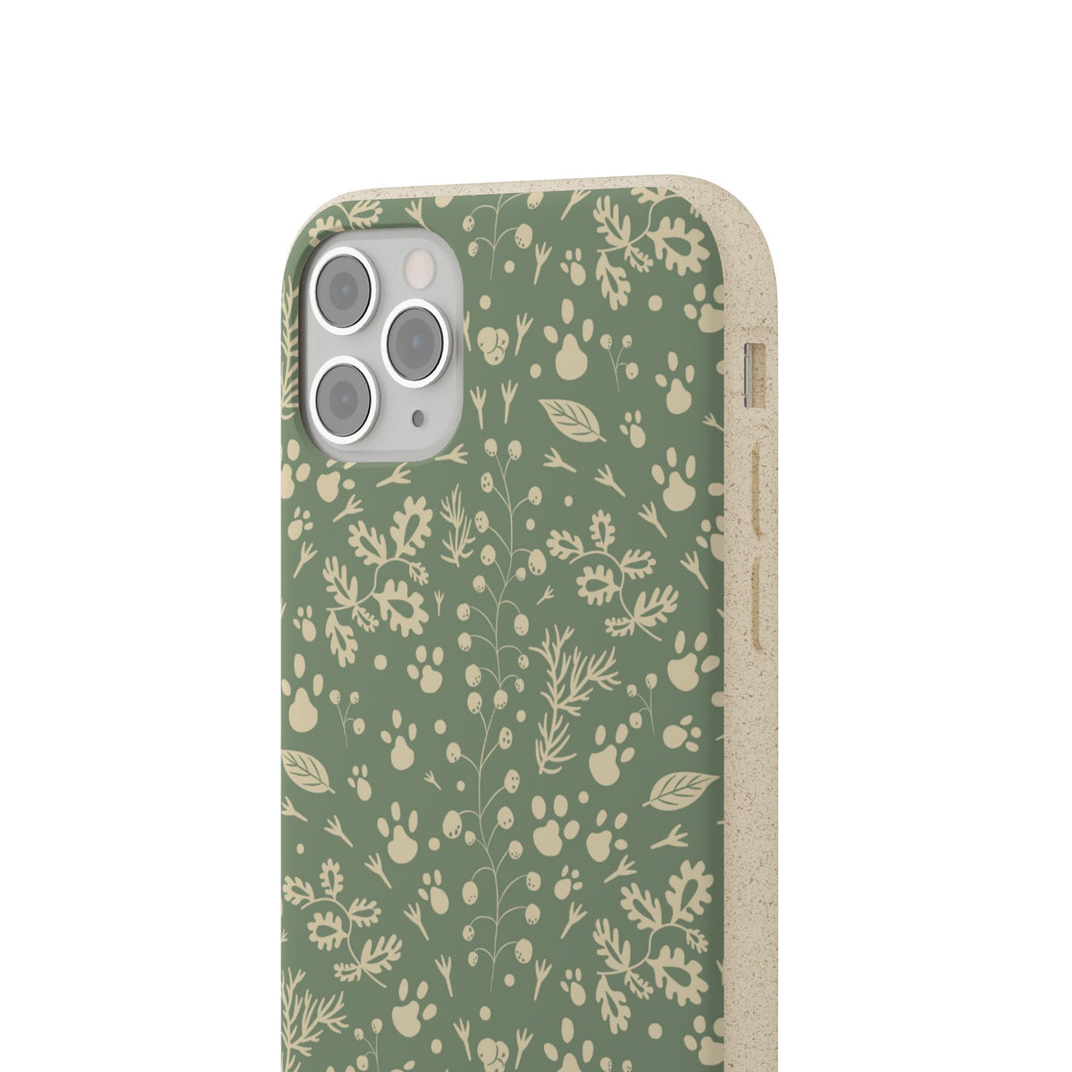 Biodegradable Floral Phone Case — Eco-Friendly Pleasant Green Wildflower Protection