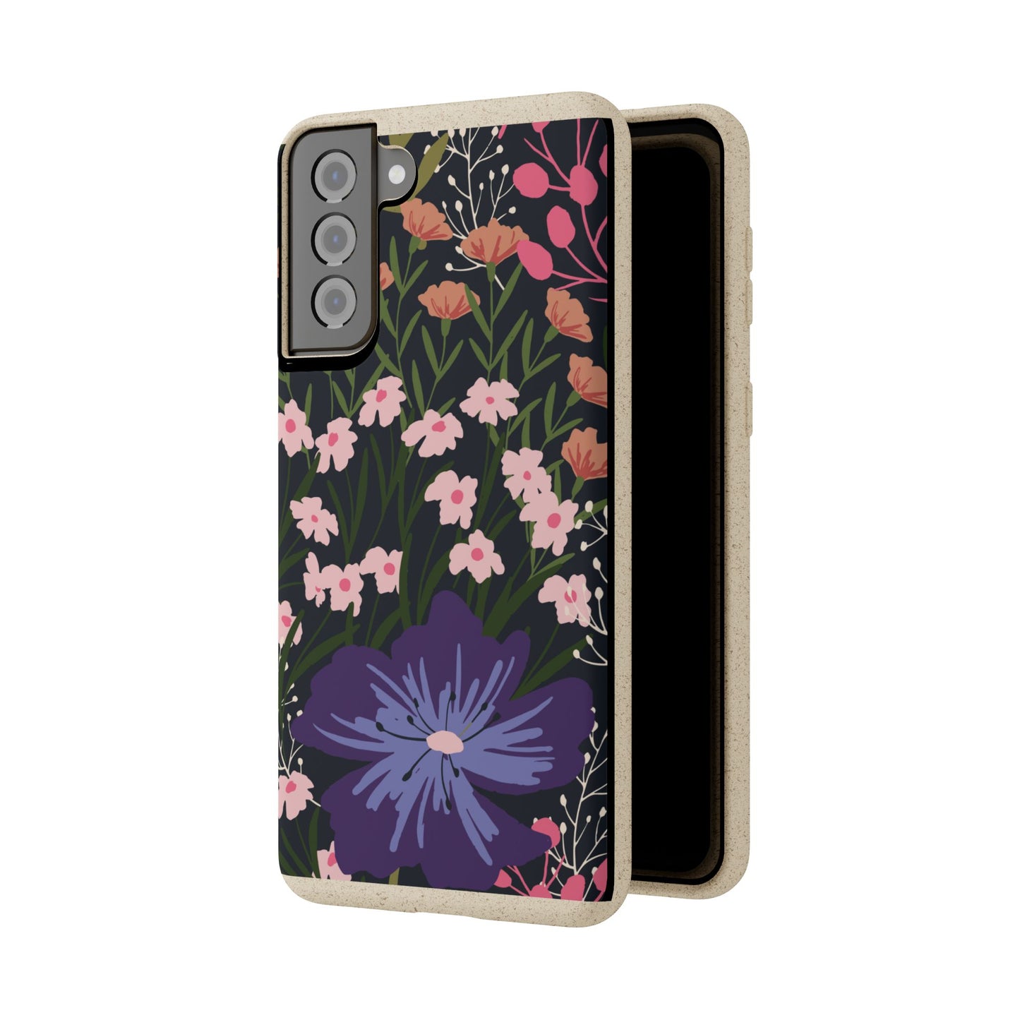 Floral Biodegradable Phone Case — Purple Wildflower Eco Phone Cover