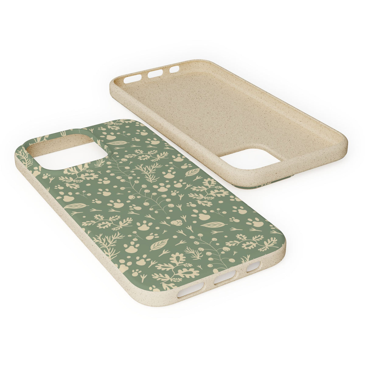 Biodegradable Floral Phone Case — Eco-Friendly Pleasant Green Wildflower Protection