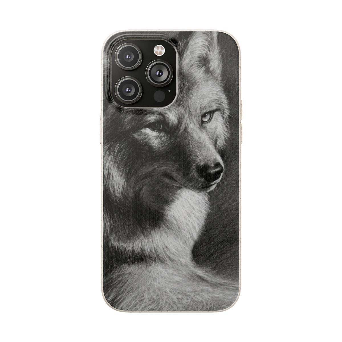 Wolf Portrait Biodegradable Phone Case — Eco-Friendly iPhone Cover