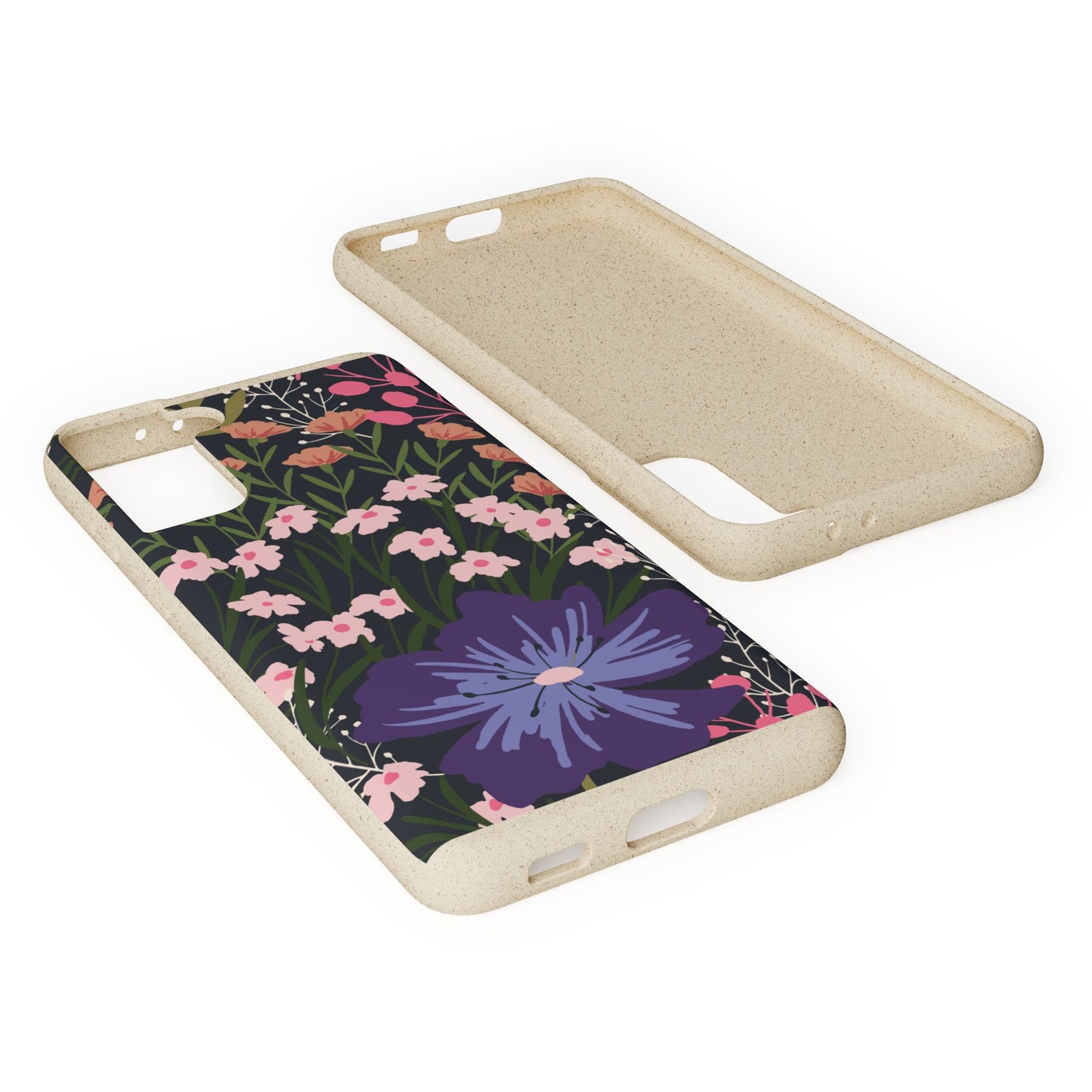 Floral Biodegradable Phone Case — Purple Wildflower Eco Phone Cover