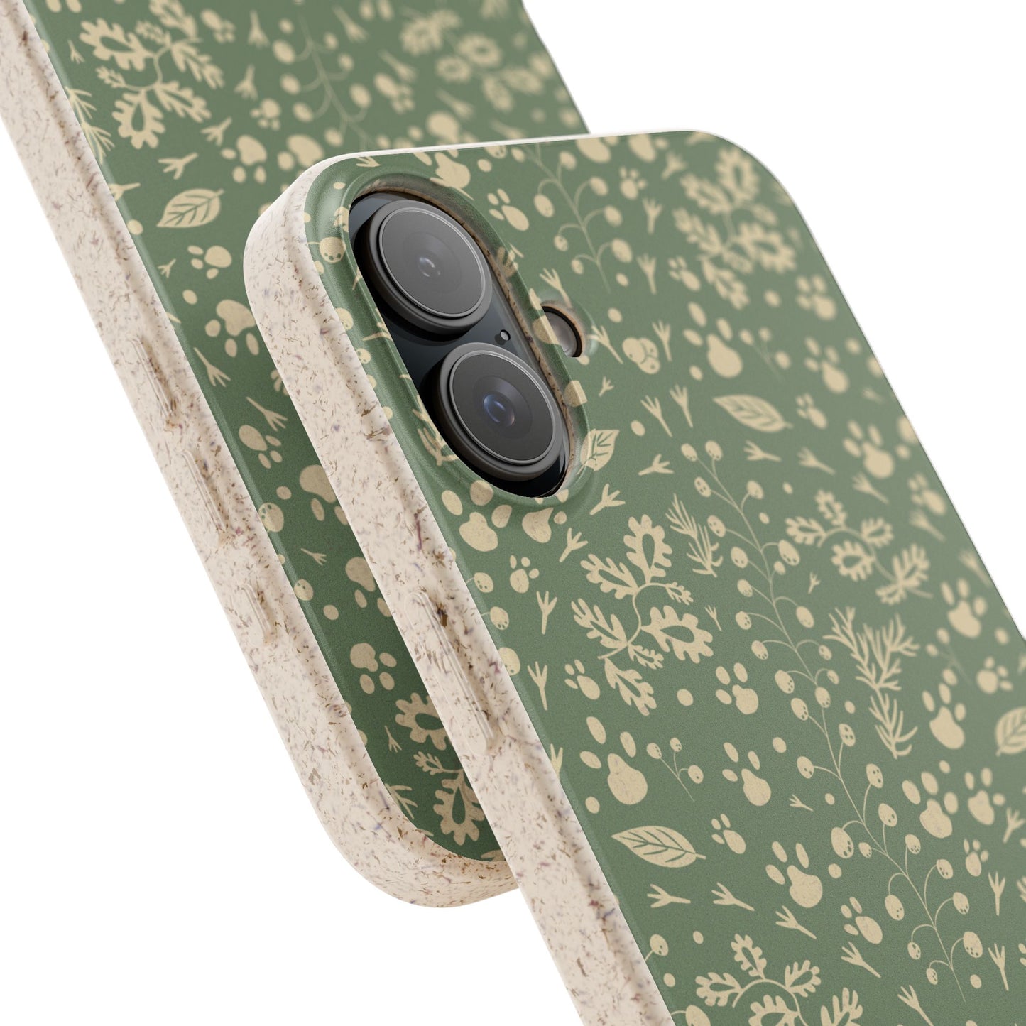 Biodegradable Floral Phone Case — Eco-Friendly Pleasant Green Wildflower Protection