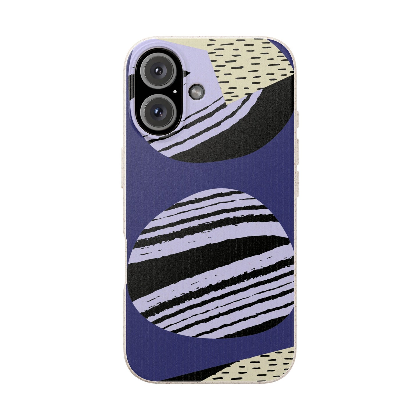 Biodegradable Phone Case — Abstract Striped Circles Eco Cover