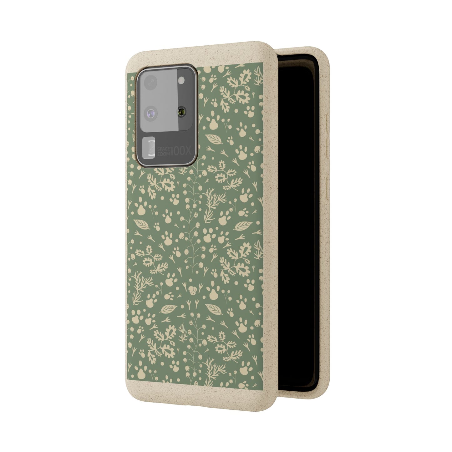 Biodegradable Floral Phone Case — Eco-Friendly Pleasant Green Wildflower Protection