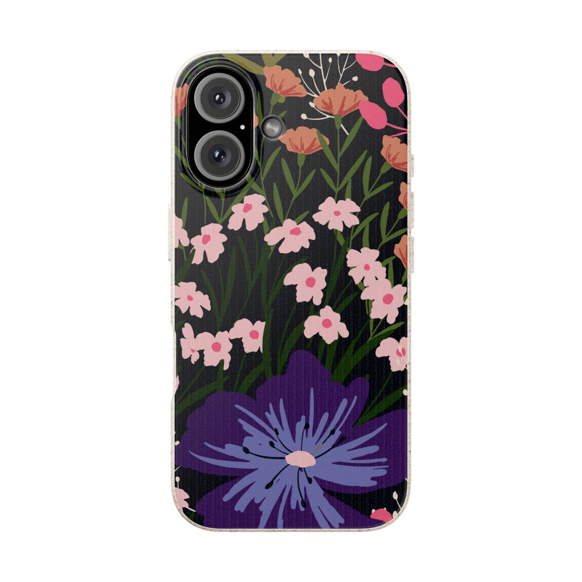 Floral Biodegradable Phone Case — Purple Wildflower Eco Phone Cover