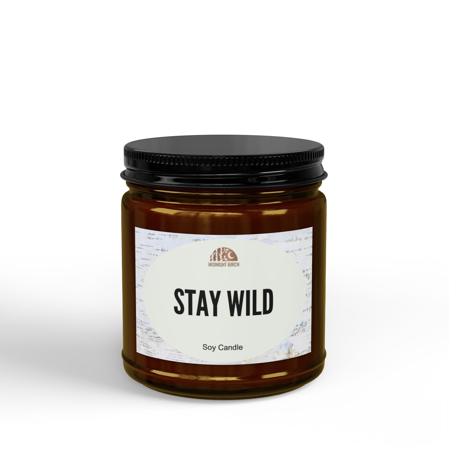 Stay Wild Soy Candle — Amber Jar Scented Candle (4oz & 9oz)